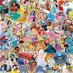 100 Kids Cute Characters Mixed Kawaii Waterproof Vinyl Decal Stickers